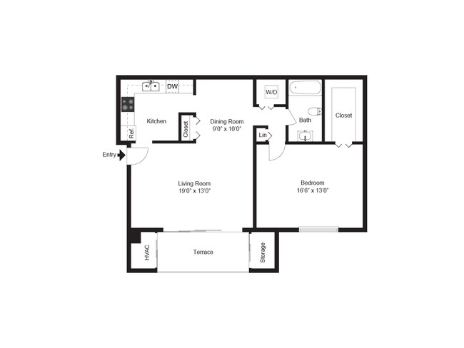 One Bedroom - Valley Stream Apartments