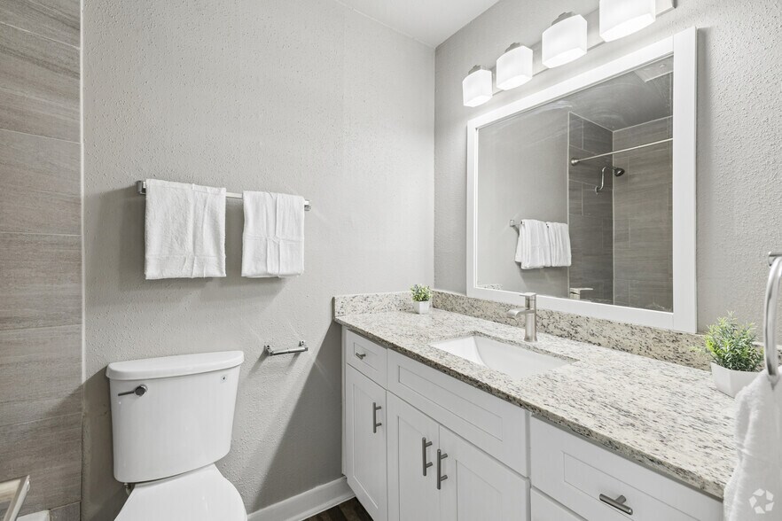 Studio, 1BA - 711SF - Primary Bathroom - Biltmore Park Apartments