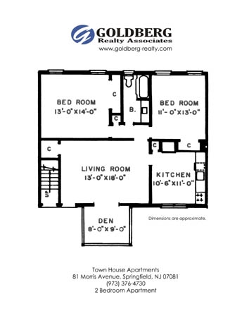 2BR/1BA - Town House Apartments