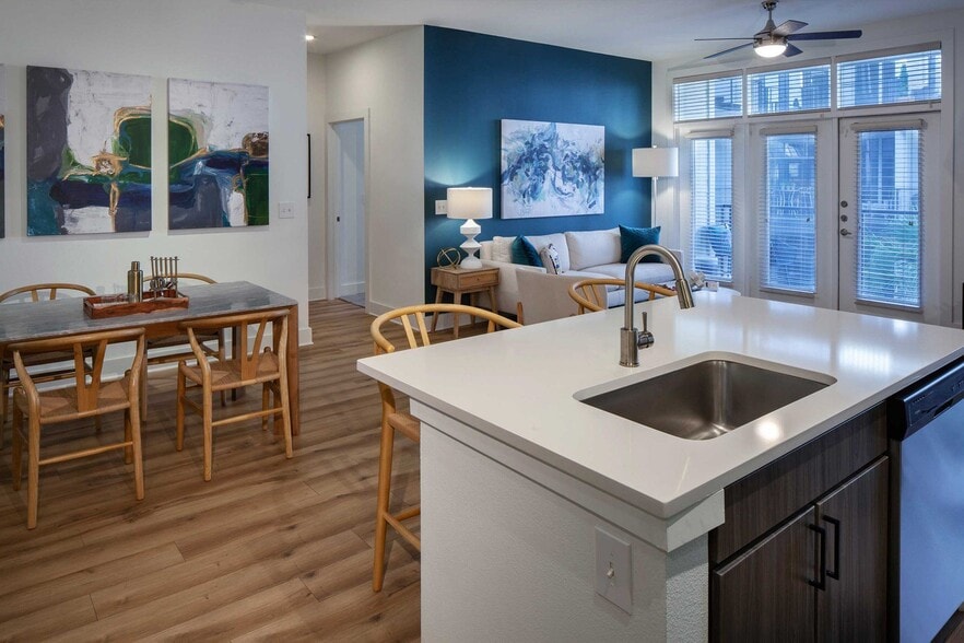 Select homes feature a separate dining area - 2125 Yale Apartments