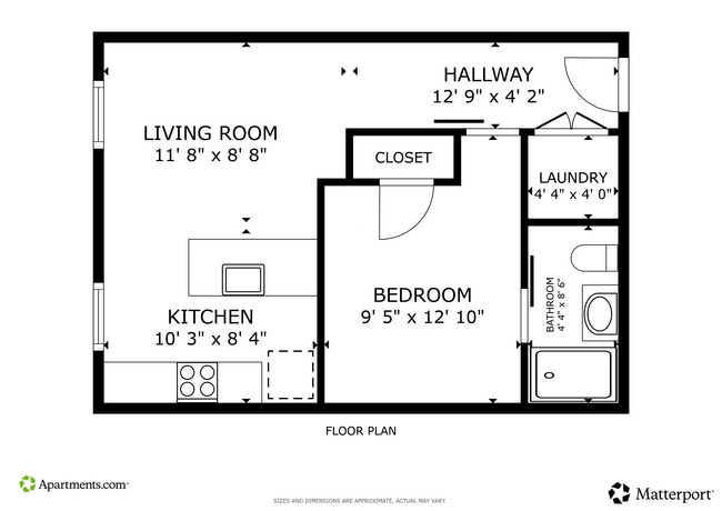 1BR, 1BA - 560SF - Trent Manayunk