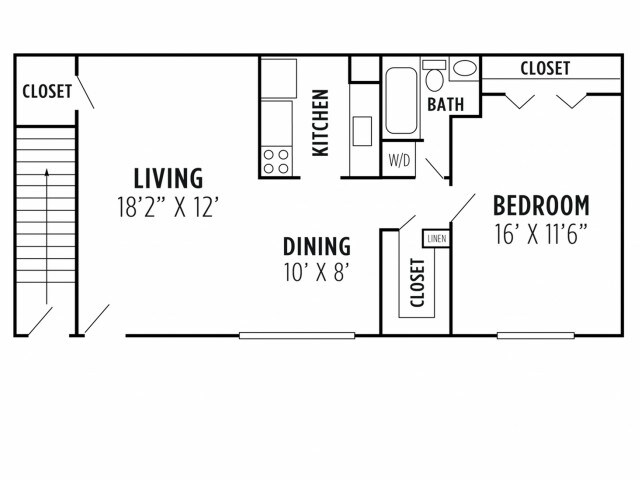 Floorplan - Woodland Plaza Apartments