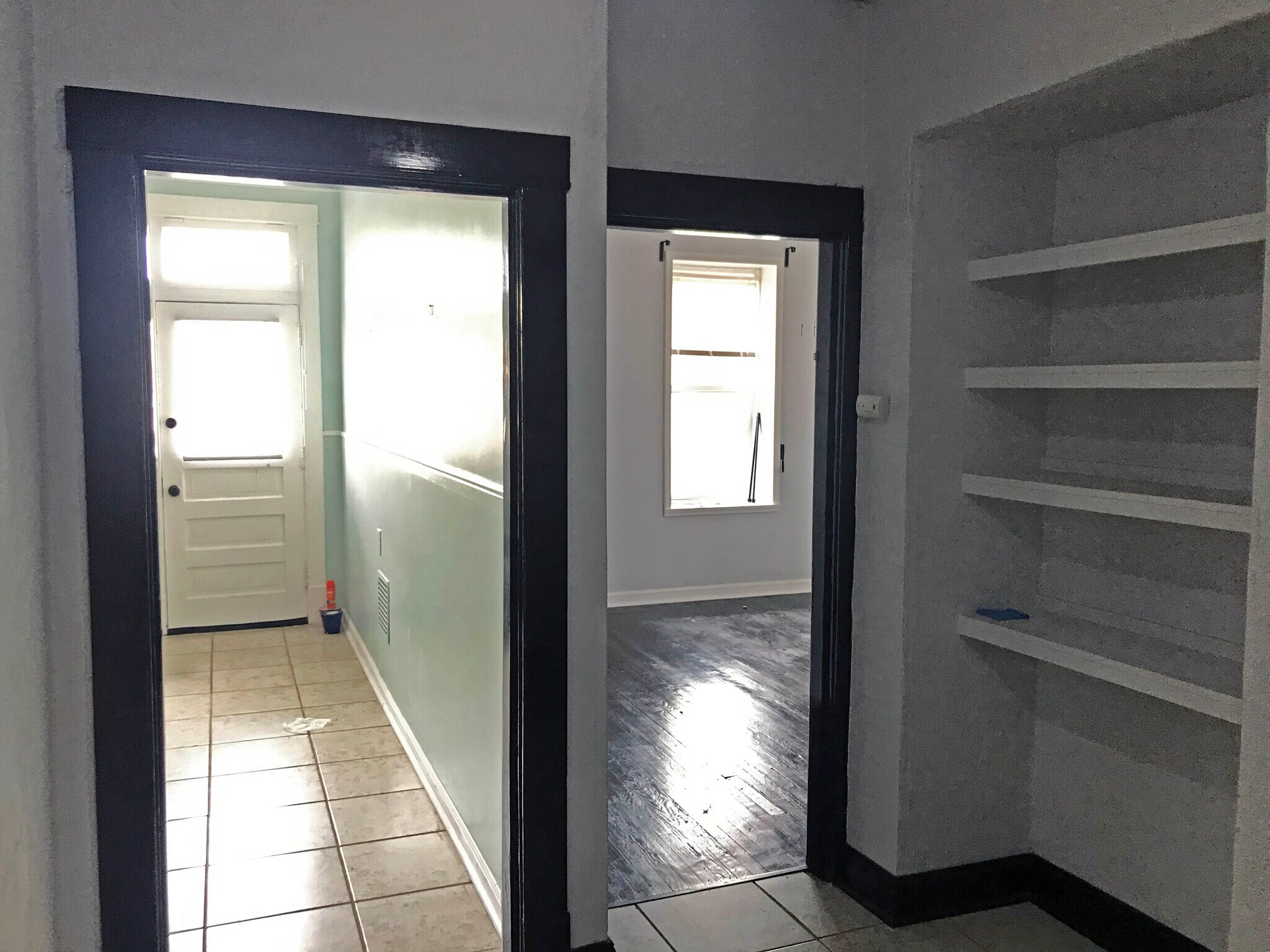 Hallway has built-in bookshelves - 4125 Juniata St