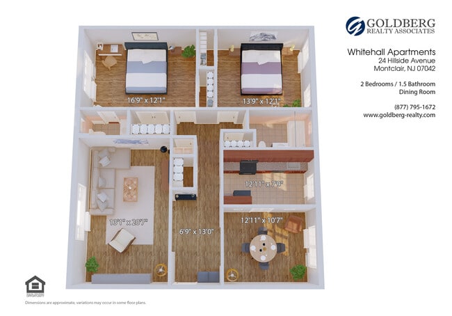 Floorplan - Whitehall Apartments