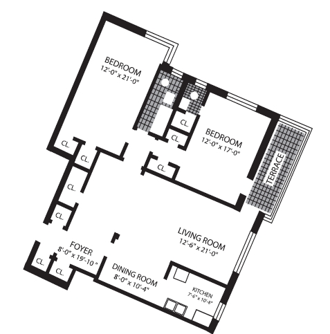 2BR/2BA - The Hyde Park
