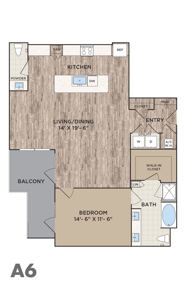 1 BED / 1.5 BATH - The Westerly