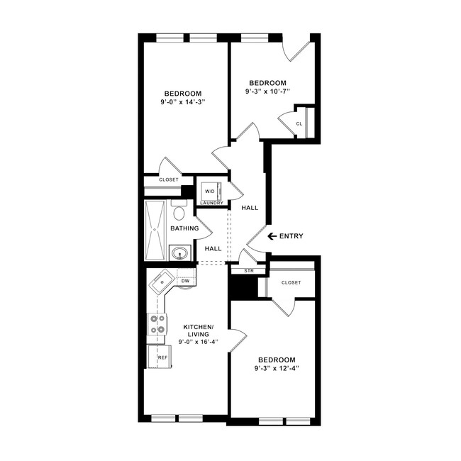 Floorplan - Clearway Apartments