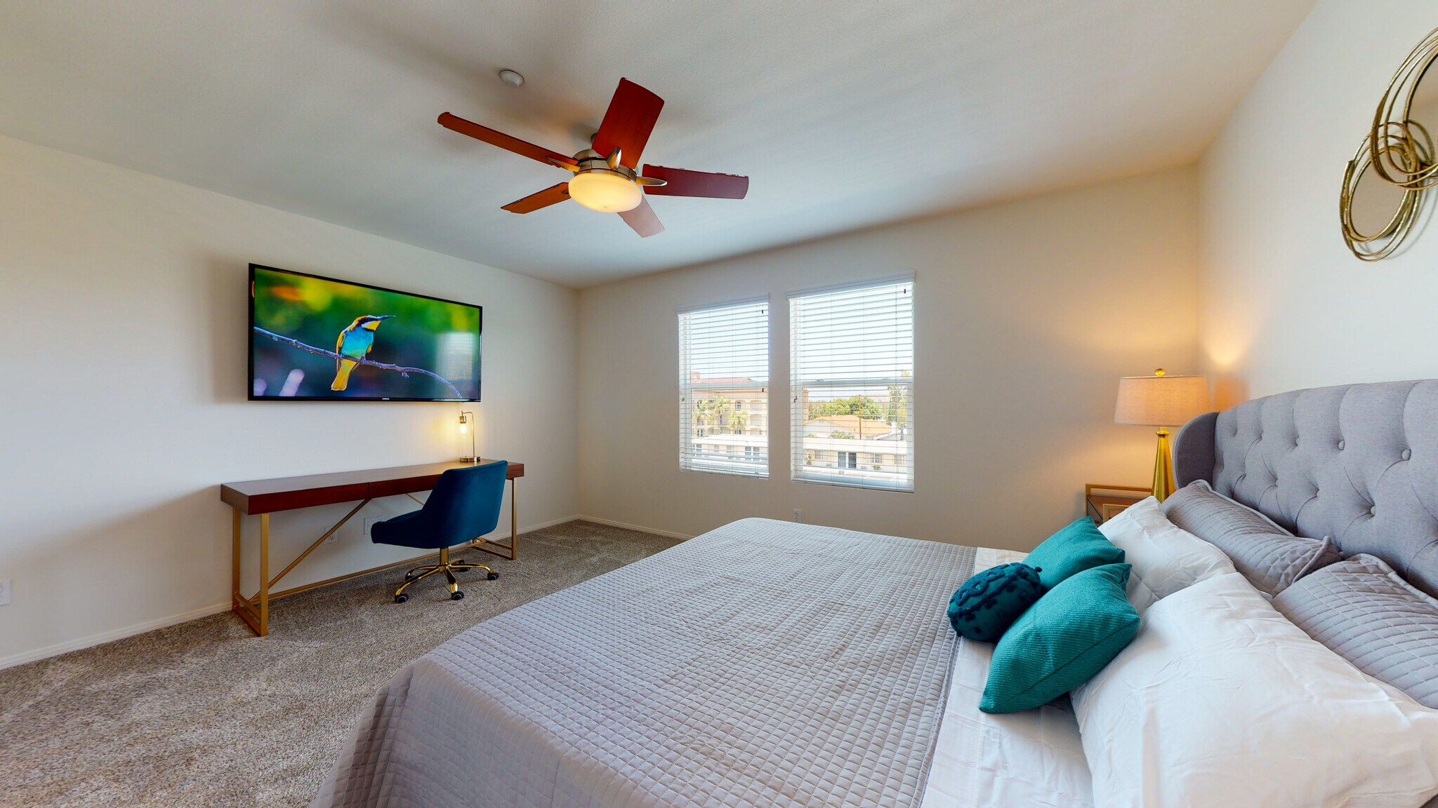 65" Smart TV in Master Bedroom - 12848 Palm St