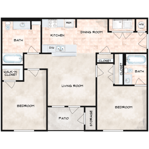 Floorplan - Woodcrest Apartments