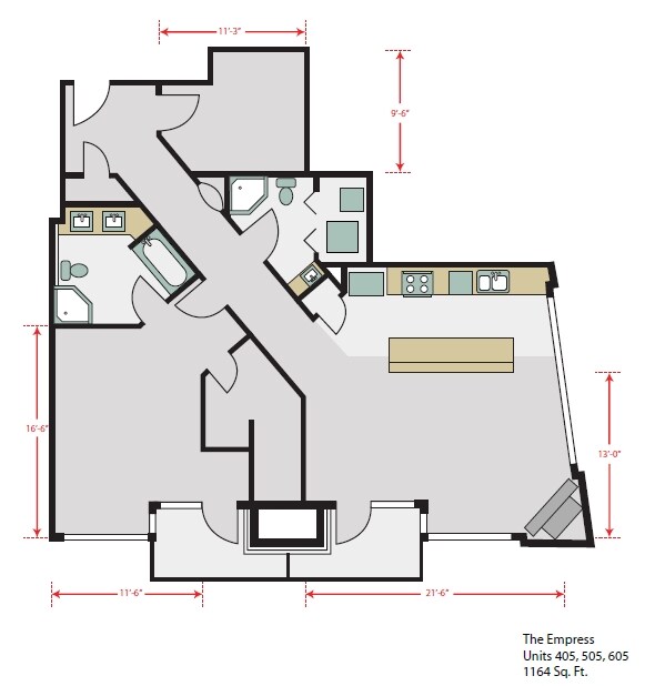 1BR/1.5BA - The Roberson