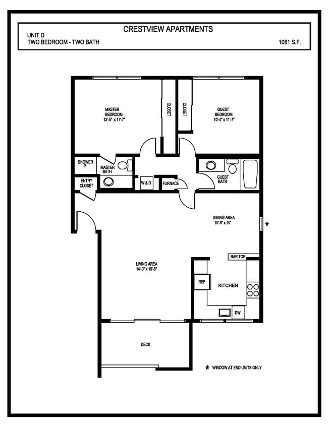 Floorplan - Crestview Apartments