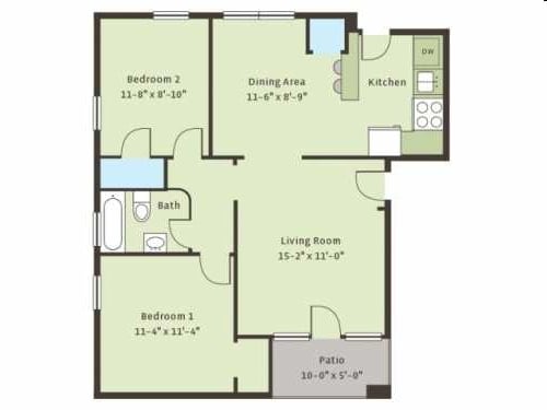 2BR/1BA - Raleigh Arms