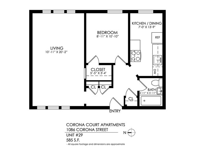 Floorplan - Corona Court Apartments