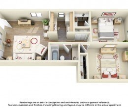 2BR/1BA - Pavilions at Pantano Apartments