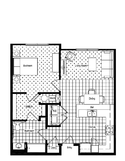 1BR/1BA - Madison Place Apartments