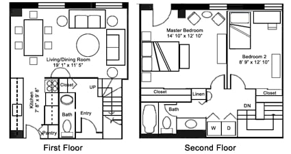 2BR/1.5BA - University Plaza Apartments