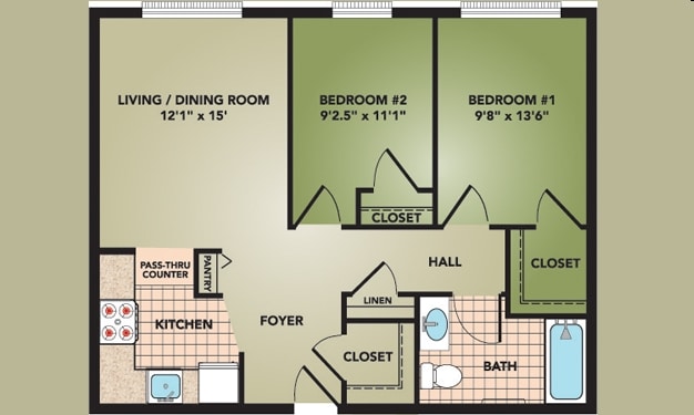 2BR/1BA - Annunciation Terrace