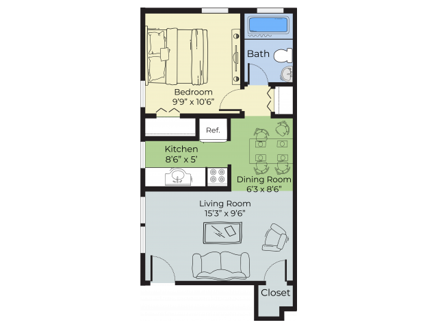 Cumberland - One Bedroom - Princeton Village