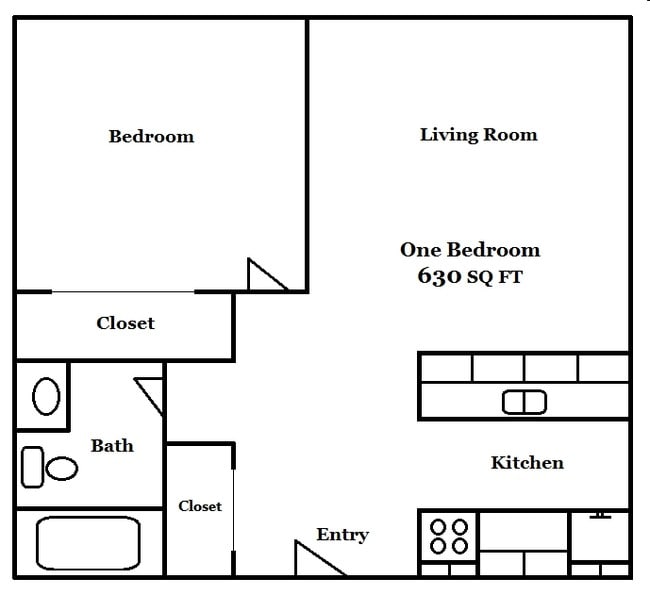 1BR/1BA - Brandy Center Apartments