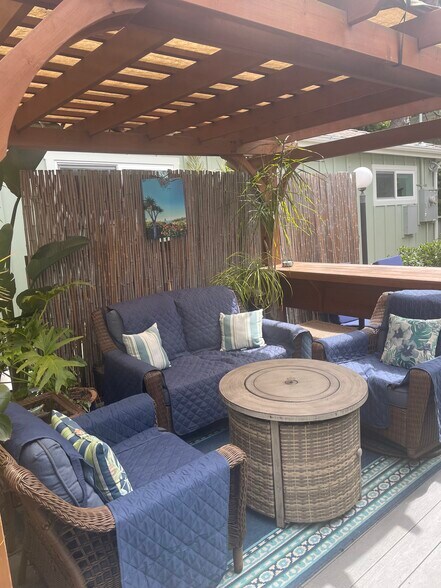 Pergola with Fire Pit - 300 Entrada Dr