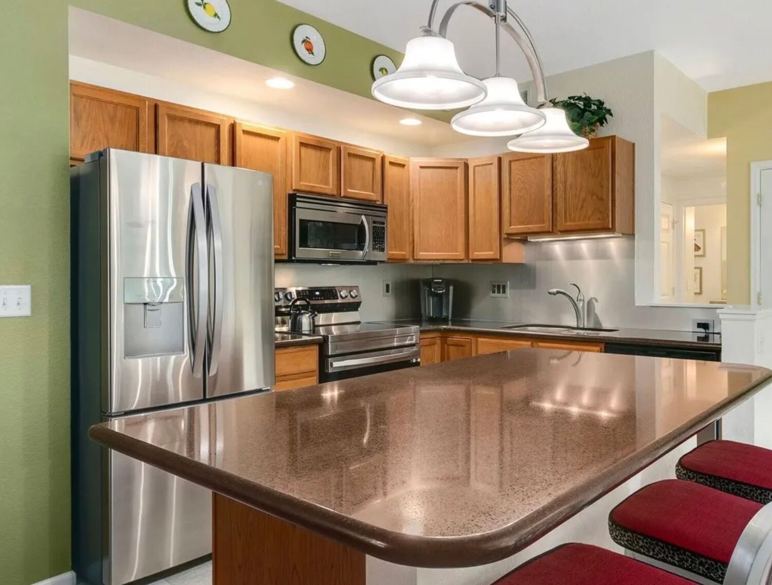 Stainless appliances, quartz countertops and a huge island - 2035 Grays Peak Dr