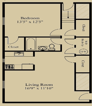 1BR/1BA - Garden Drive Apartments