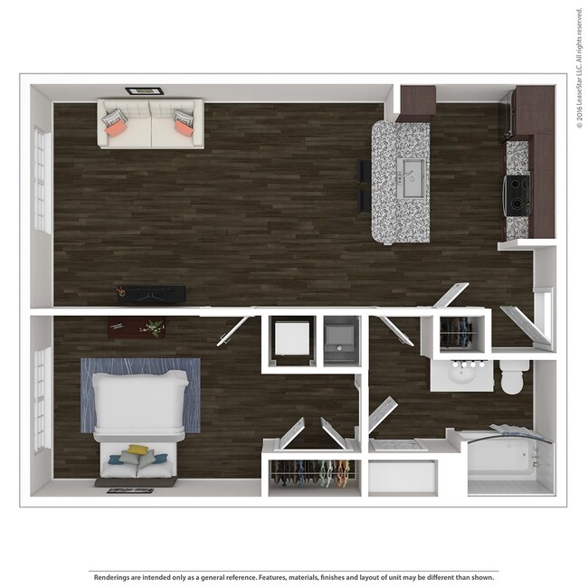 1x1-3-3rd Floorplan - Overlook at Notre Dame