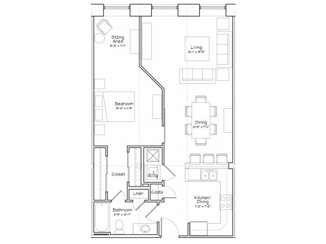 alpha-mill-apartments-floor-plan-1X1-A12 - Alpha Mill