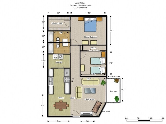 Floorplan - Ridge View Apartments