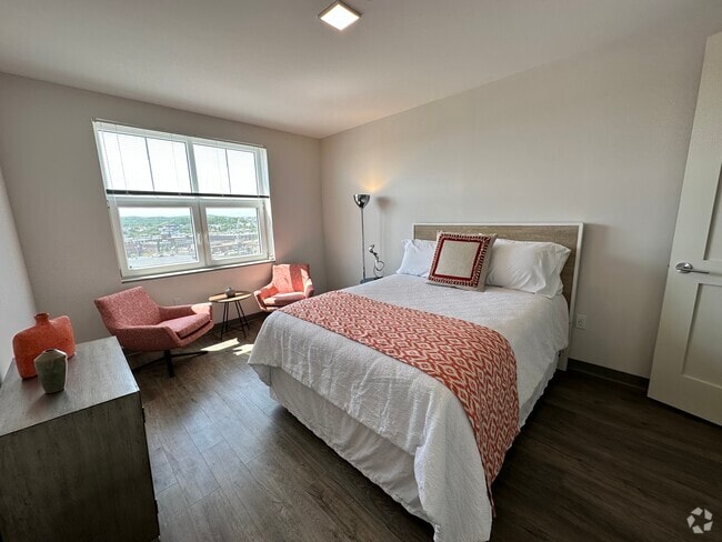 Bedroom in the one bedroom apartment