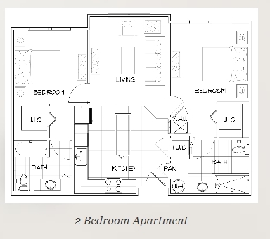 2BR Floorplan - Brixton Landing