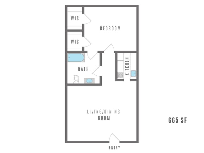 Nest One bedroom, one bathroom 665 square feet - Nest