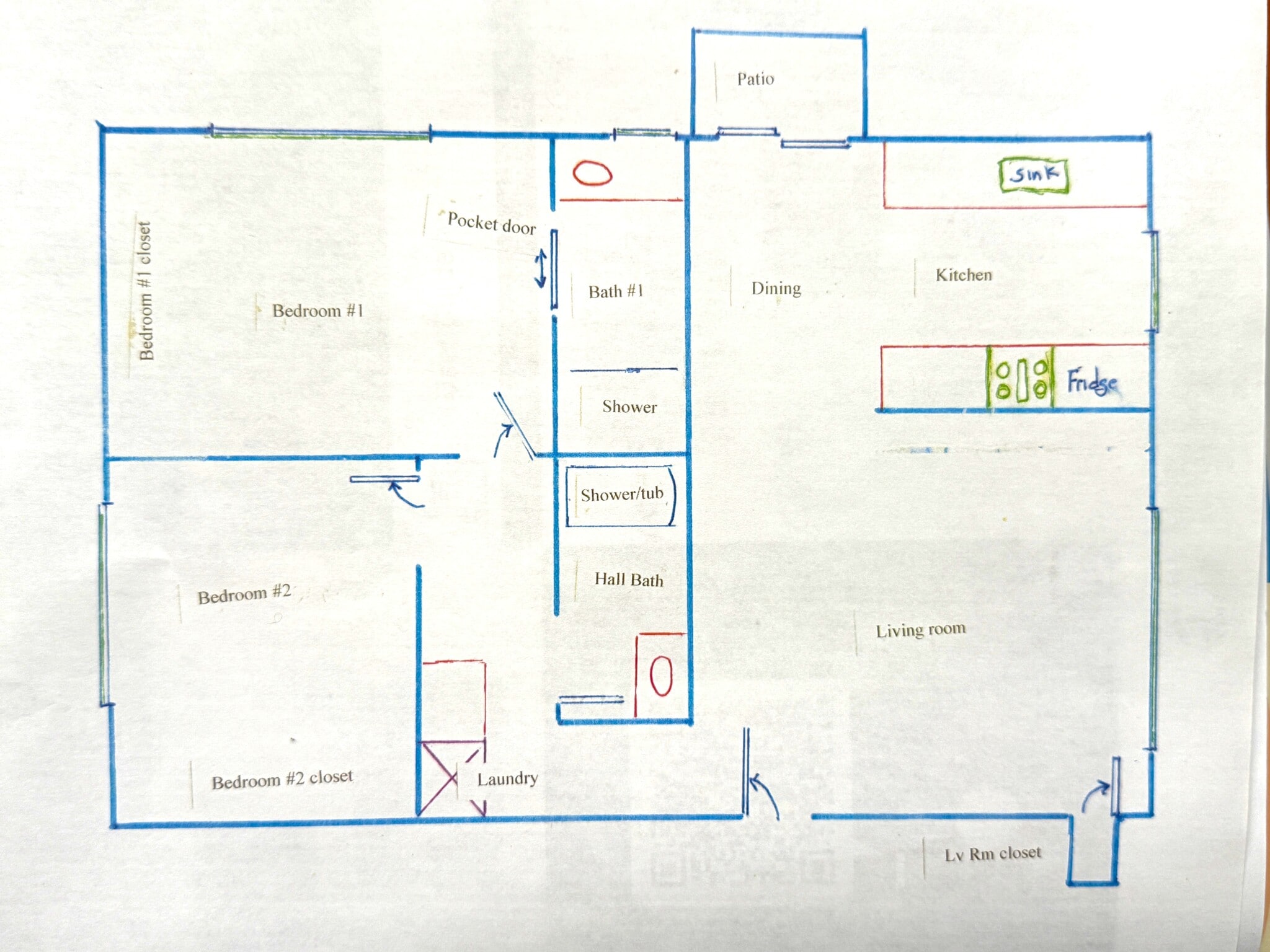 Unit floor plan - 1533 Princeton St