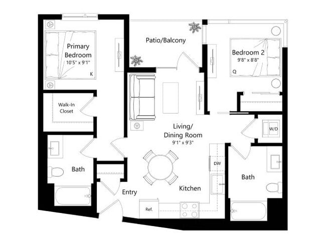 Floorplan - The Santa Monica Collection - 1650 Lincoln
