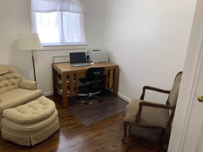 Office with Large Oak Desk and Printer (laptop not included) - 3632 Dunn Ave