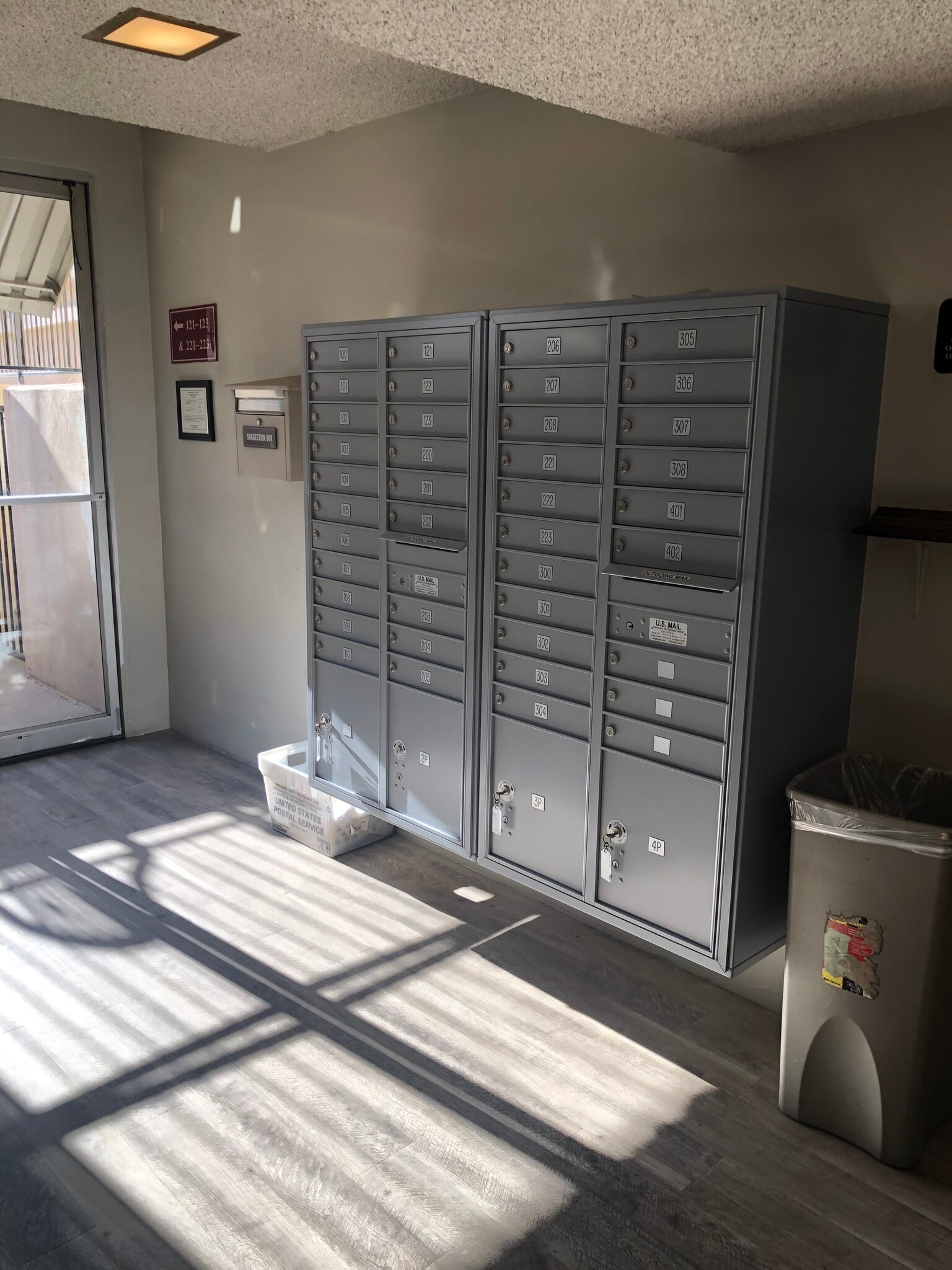 Mail box in Lobby - 1115 Cordova St