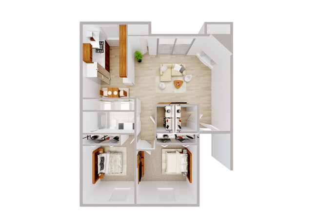 Two Bedroom Floor Plan - Dwell Central