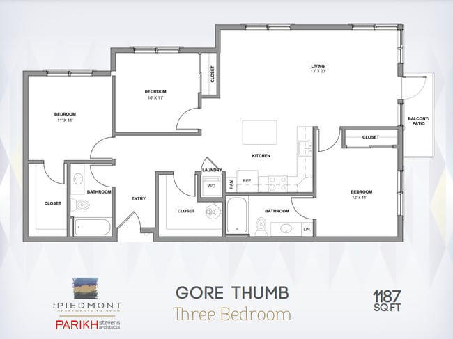 Floorplan - The Piedmont Apartments