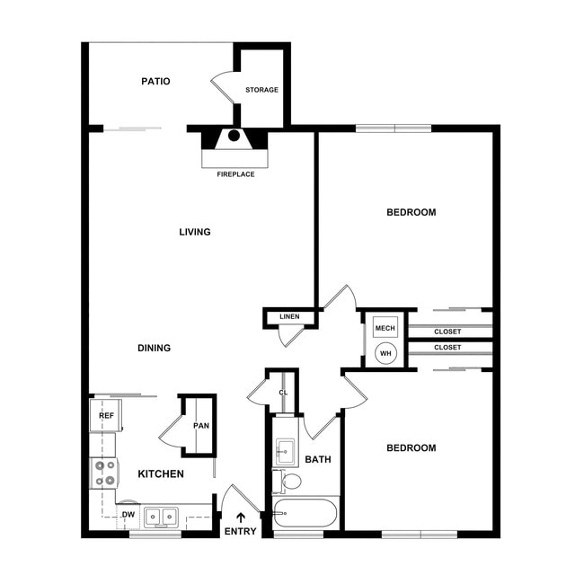 Floorplan - Standiford Court Apartments