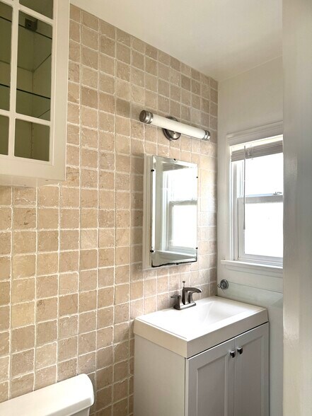 Beachy Bathroom with Daylight - 150 Pomona Ave
