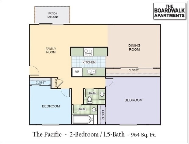 Floorplan - The Boardwalk Apartments