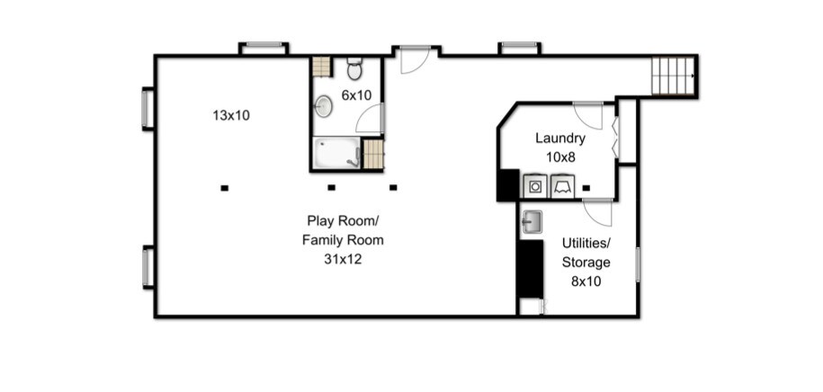 Lower Level Floor Plan - 112 Salem St