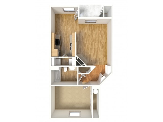 Cypress - 1/1 - First, Second, Third Floors - 721 SF - Sequoia Grove