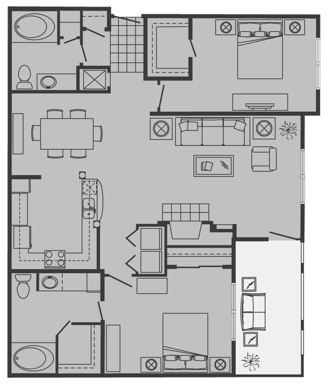 Floorplan - SaddleBrook Apartments