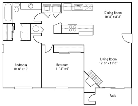 2BR/1BA - Ballinger Commons Apartments