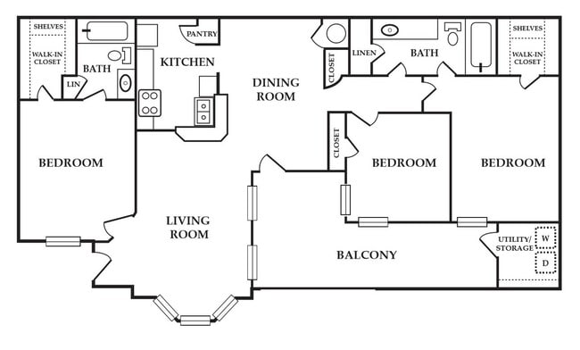 3 Bedroom - 2 Bath - Timber Mill