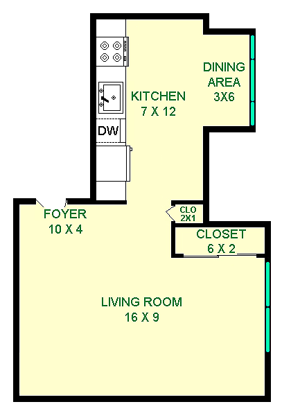 Aclea Studio Floorplan - Arlington Houses
