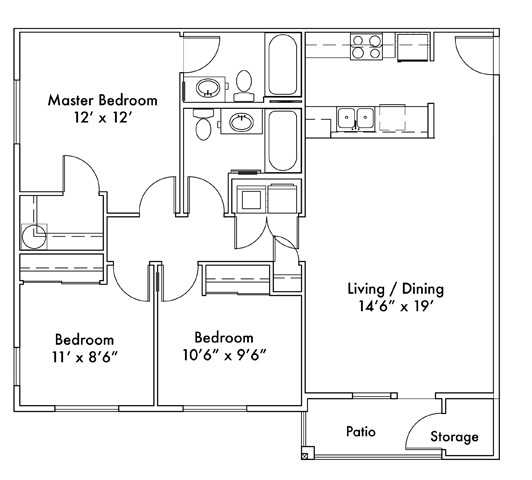 Floorplan - Scriber Creek Apartments