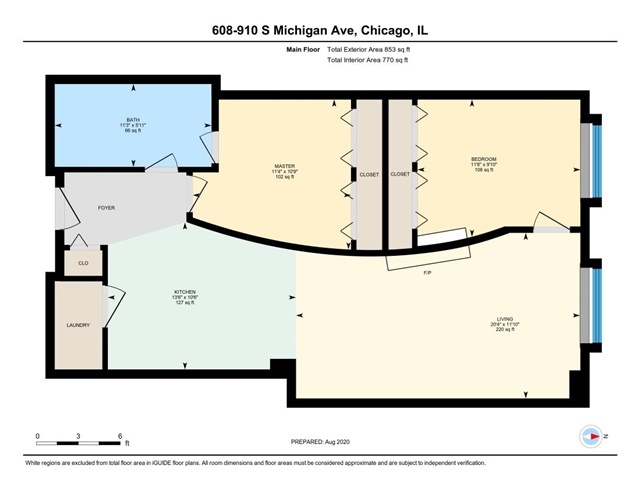 Floorplan - 910 Michigan Ave #608