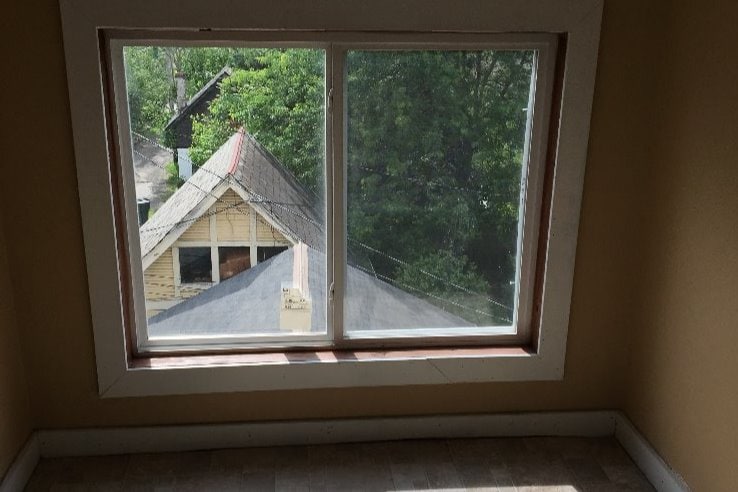 Rear facing window in attic bathroom - 277 S Champion Ave